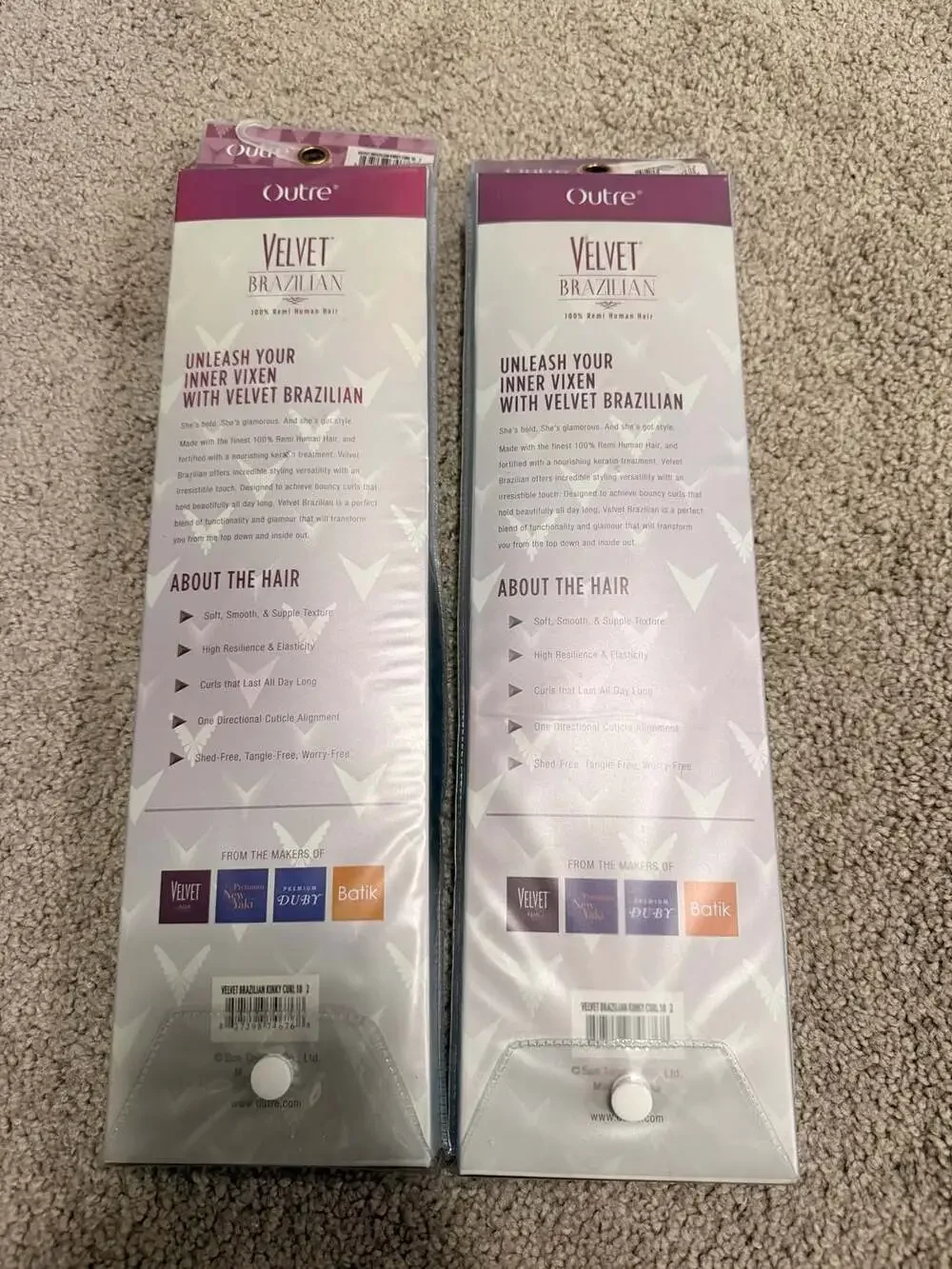 Outre Velvet Brazilian 100% Remi Human Hair Kinky Curl 10